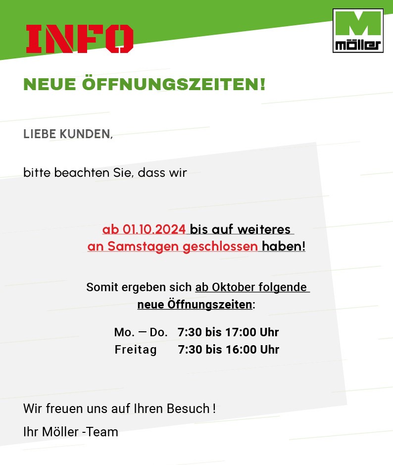 Mehr über den Artikel erfahren Gänderte Öffnungszeiten ab 01.10.2024